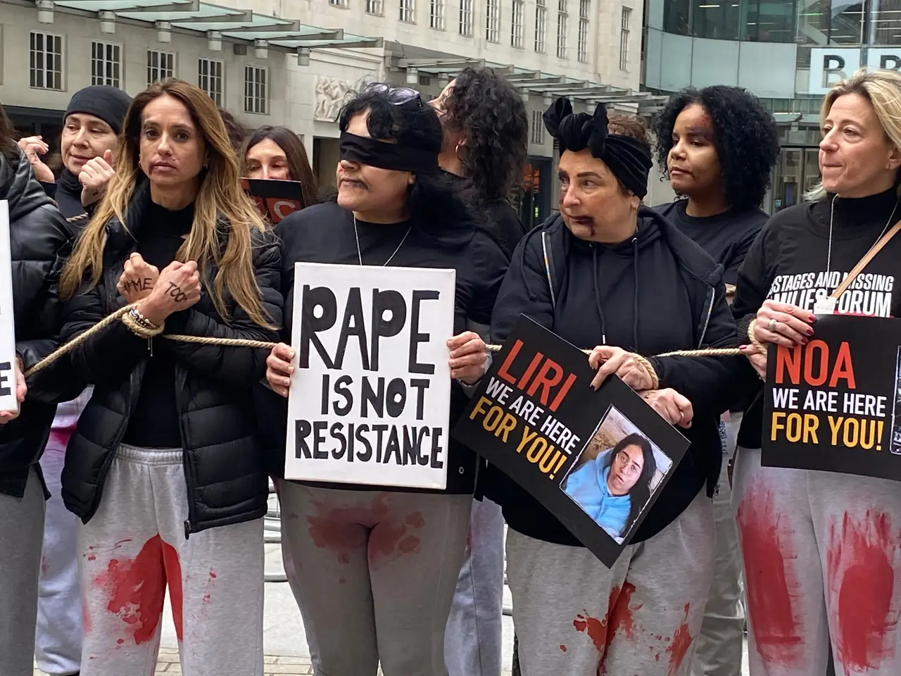 Protesters demand media attention for Hamas rapes and attacks
