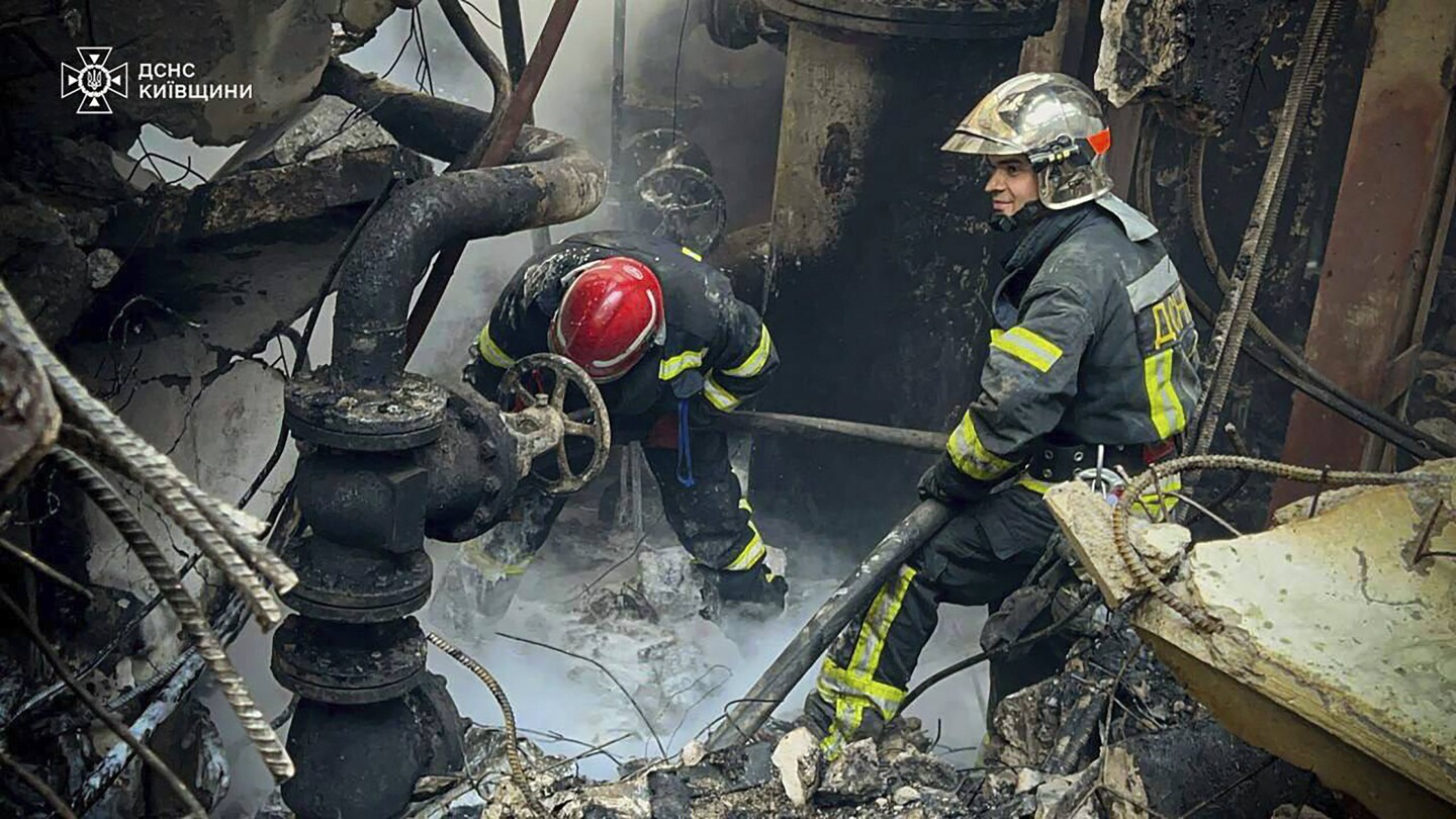 "Escalating Conflict: Ukraine Power Plant and Gas Storage Sites Targeted in Russian Attacks"