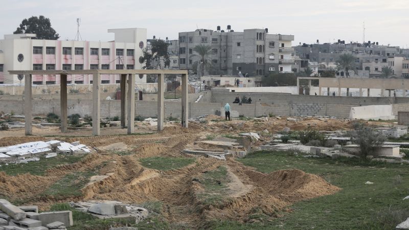 "Israeli Forces Accused of Desecrating Gaza Cemeteries in Search for Hostages"