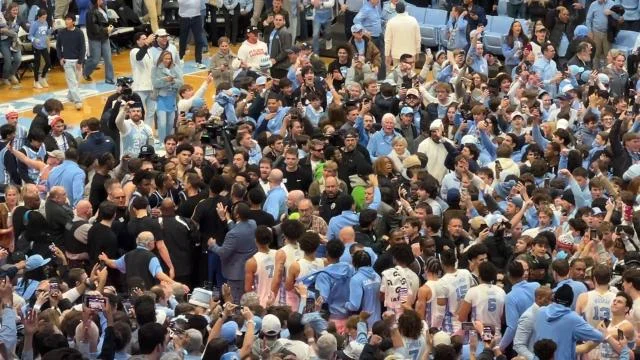 Tar Heels hit with $50K fine for postgame court storming after Duke win