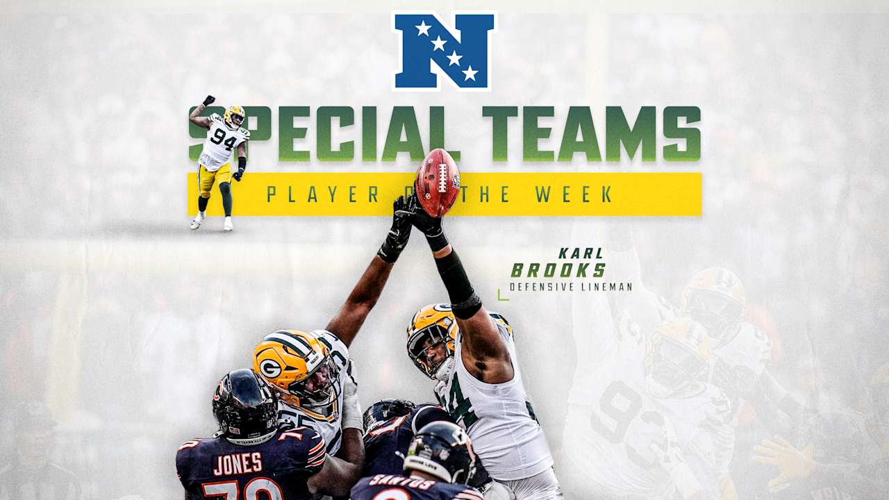 Featured image for Packers' Karl Brooks Shines as NFC Special Teams Player of the Week