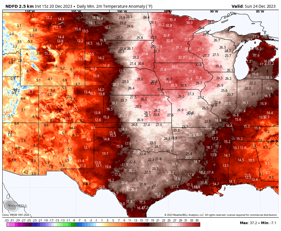 Record-breaking Warmth Expected for Midwest Christmas, Rainy Weekend Ahead