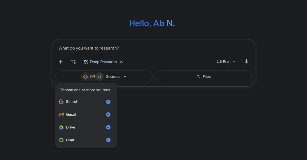 Featured image for Google Gemini Deep Research Now Accesses Gmail, Drive, and Chat