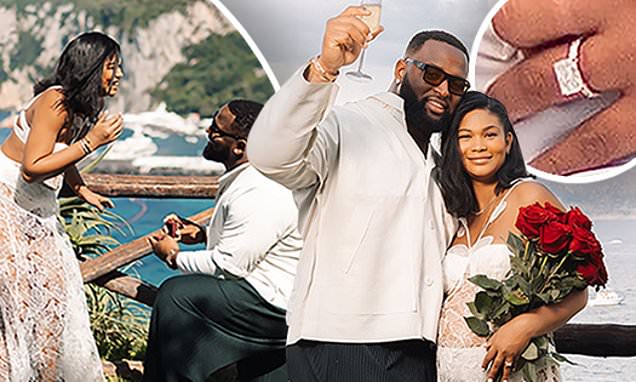 Featured image for Chanel Iman and Davon Godchaux get engaged on Italian vacation.