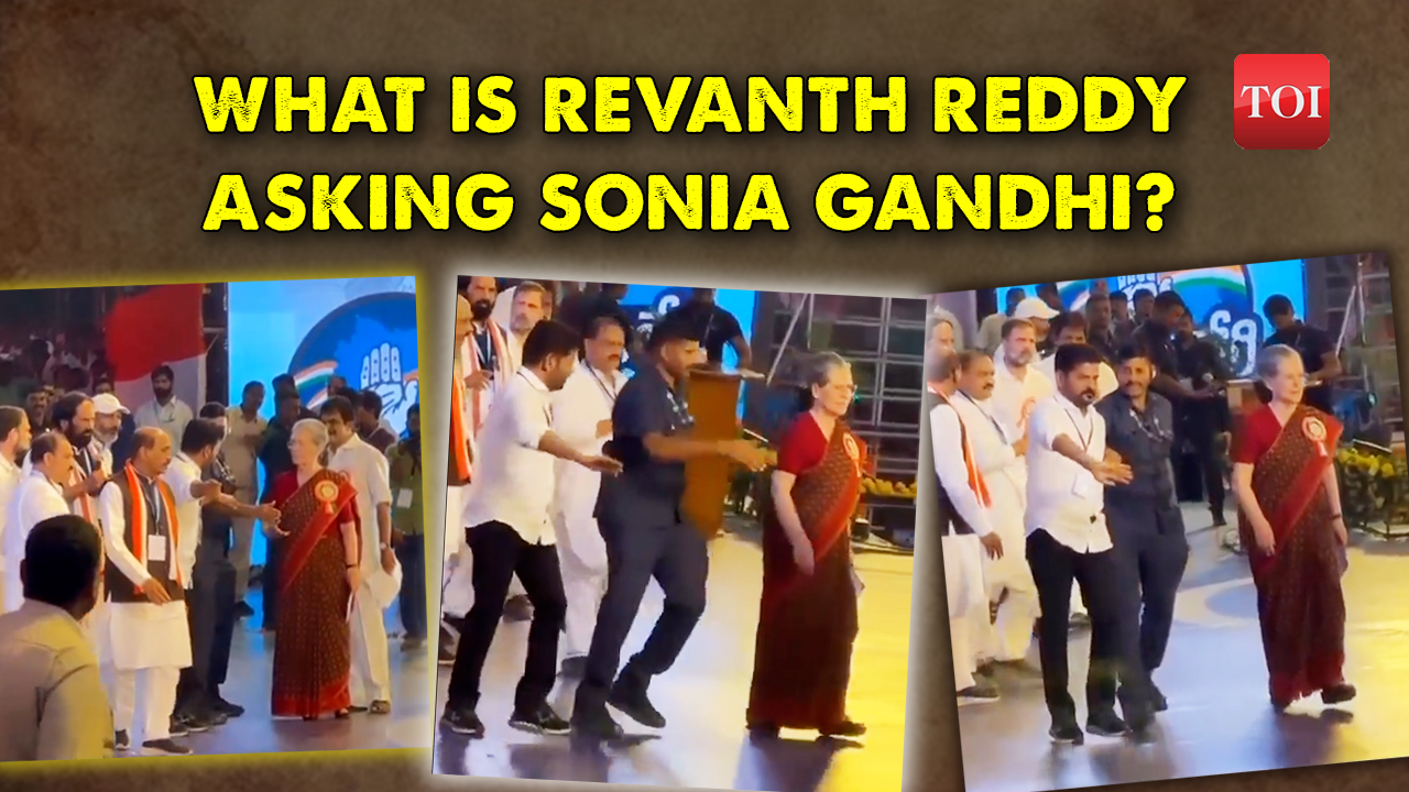 Featured image for Revanth Reddy's Viral Throwback Moment with Sonia Gandhi Ignites Excitement