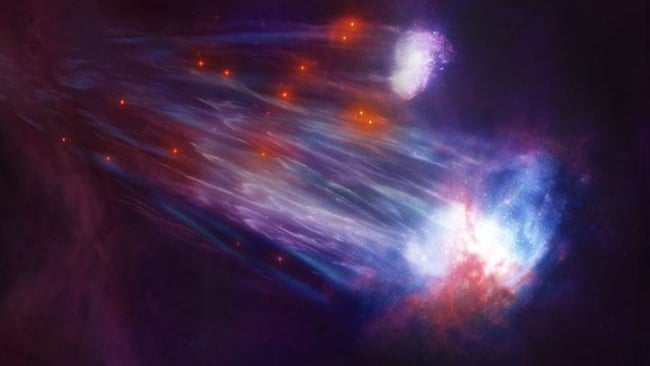 Featured image for "Surprising Discovery: Stars Found Inside Enigmatic Gas River Flowing into the Milky Way"