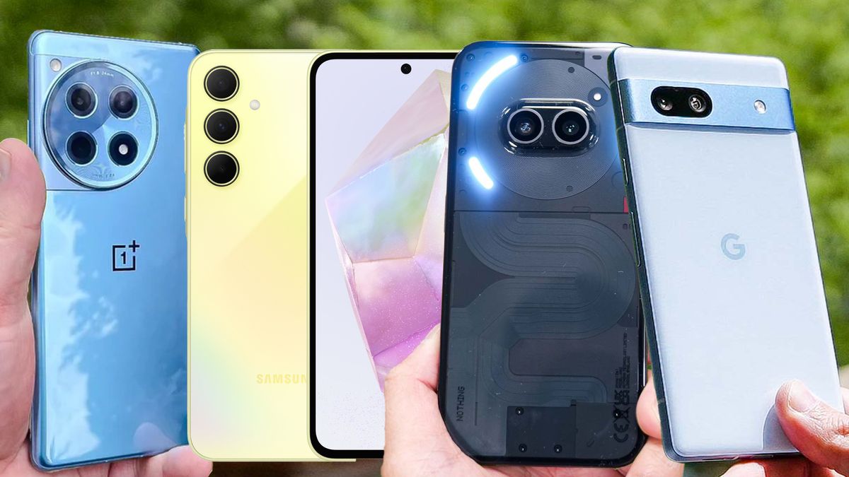 Featured image for "Comparing OnePlus 12R, Samsung Galaxy A55, Pixel 8a, and Nothing Phone 2a: A Midrange Showdown"