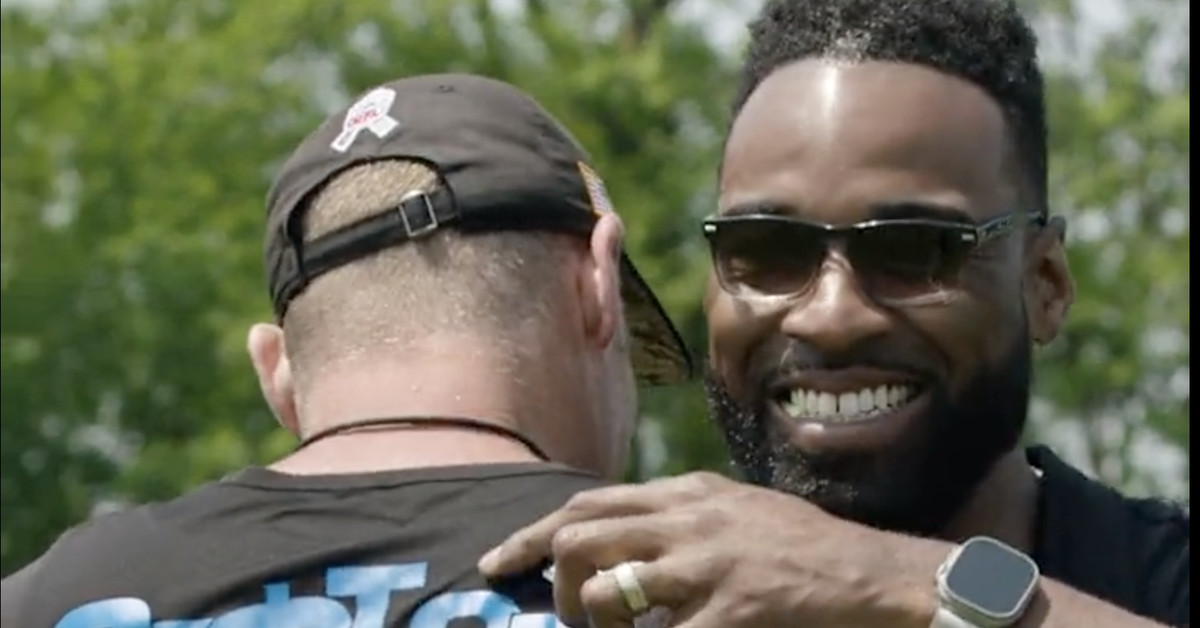 Featured image for Calvin Johnson attends Lions' OTAs and praises new head coach.