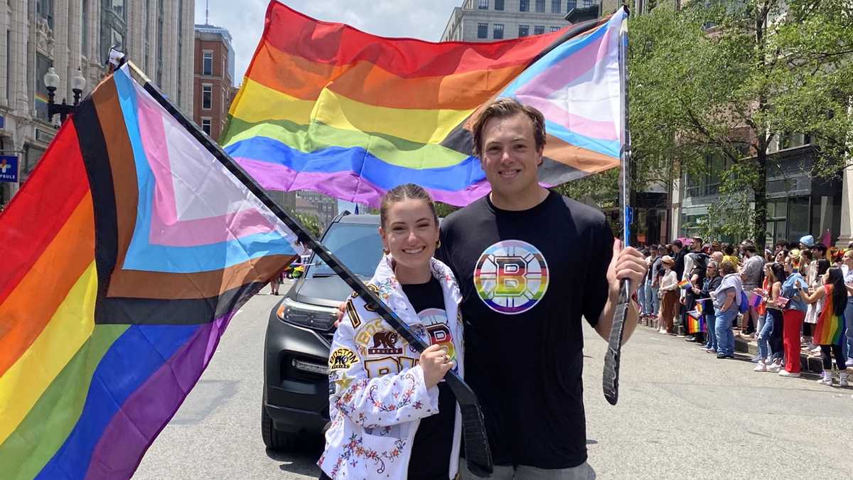 Featured image for Boston Pride Parade Returns with Boston Bruins Star Charlie McAvoy Marching.