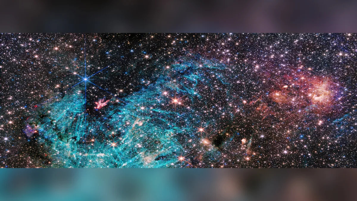 "James Webb Telescope Uncovers Massive Star Nursery in Milky Way's Chaotic Core"