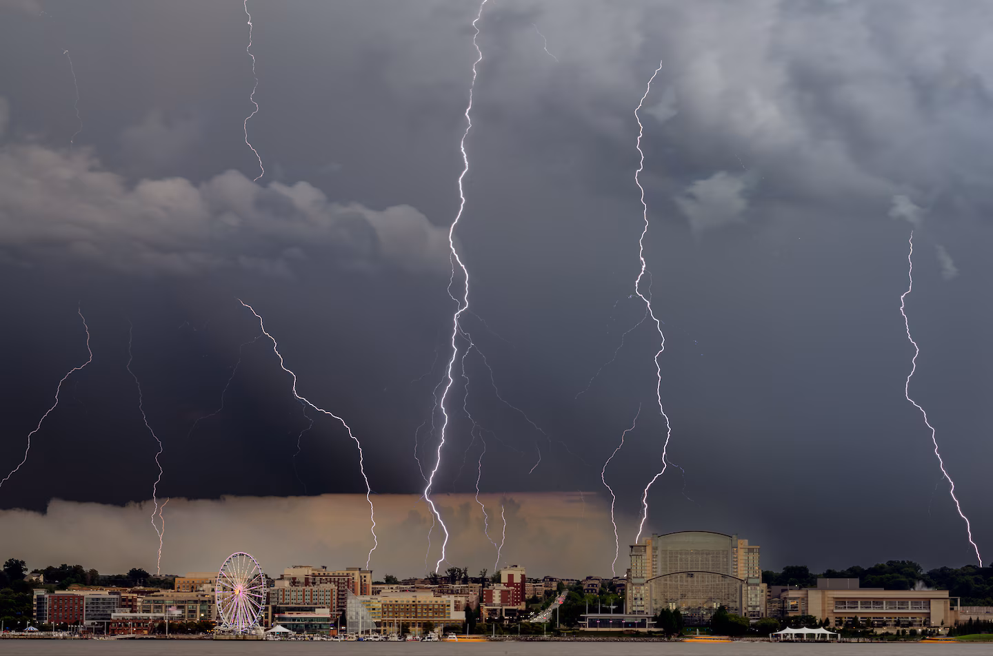 Severe storms threaten East Coast with damaging winds and hail.