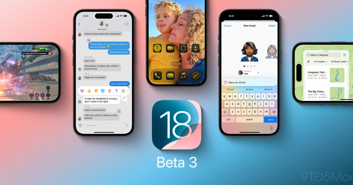 Featured image for Apple Reissues iOS 18, iPadOS 18, and macOS Sequoia Beta 3 to Developers