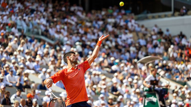 Featured image for Djokovic eyes historic 23rd grand slam in French Open final against Ruud.