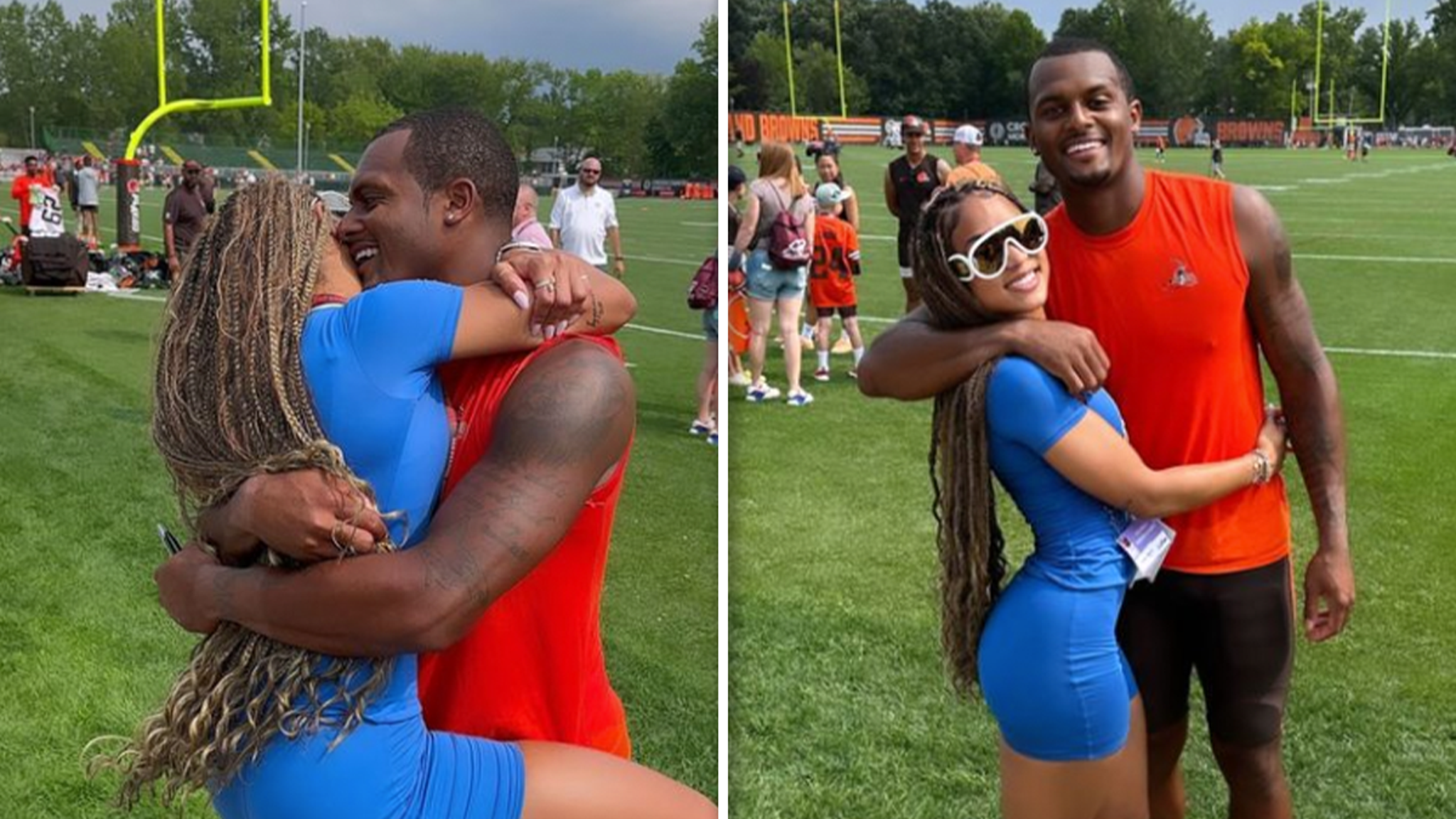 "Intimate Moment: Deshaun Watson's GF Shows Support at Browns Camp"