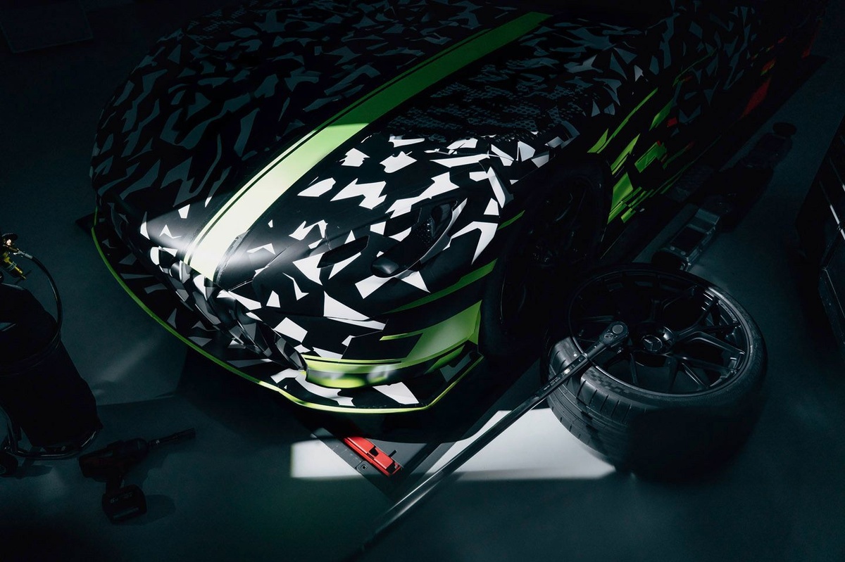 Featured image for Mercedes-AMG Teases High-Performance GT Supercar with V8 Power and Wing