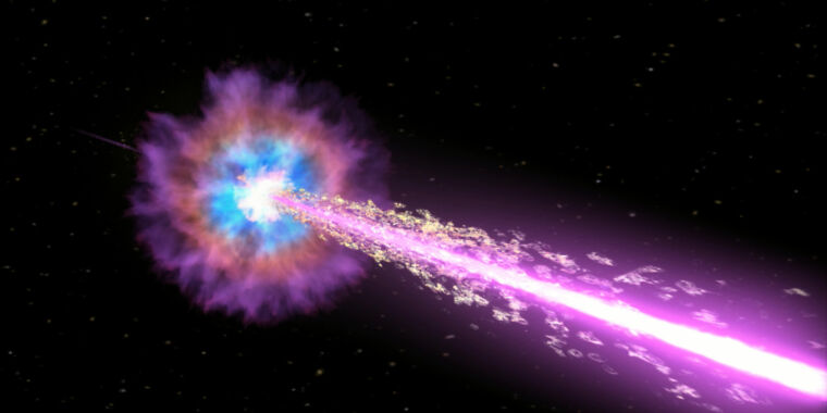 Featured image for "Faraway Gamma-Ray Burst Shakes Earth's Ionosphere with Astonishing Energy"