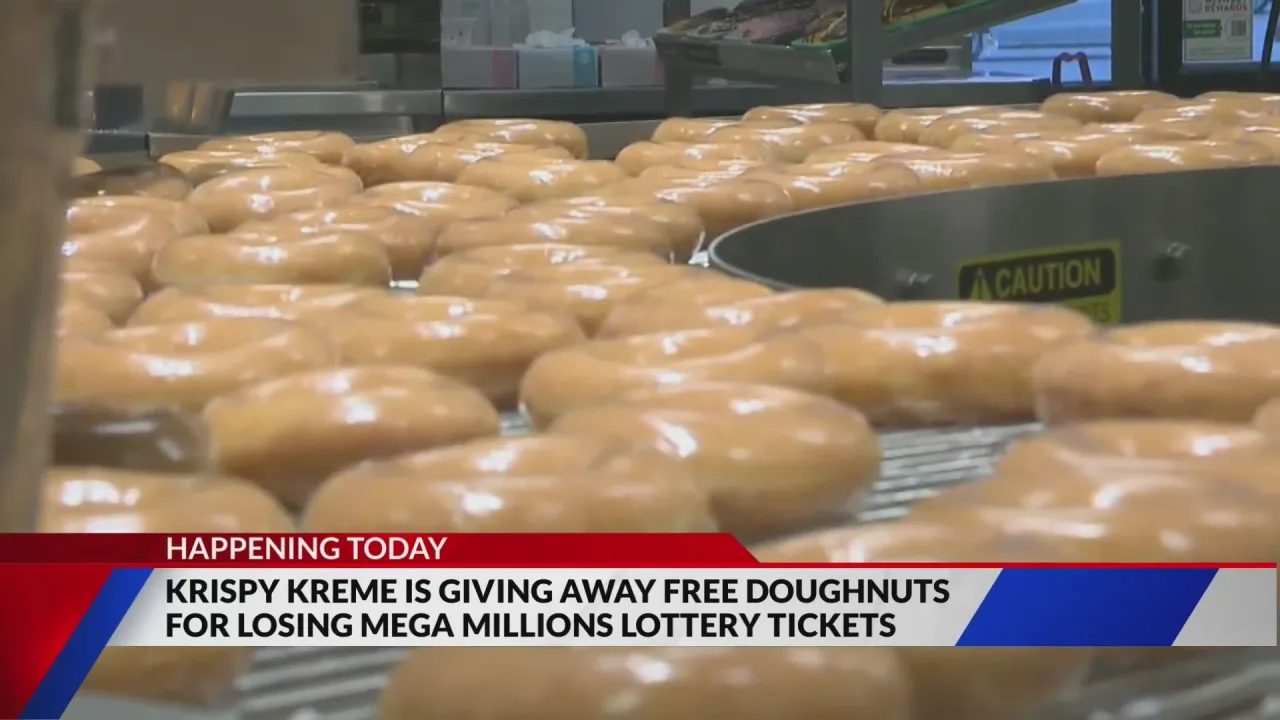 "Krispy Kreme's Sweet Deal: Free Doughnuts for Mega Millions Ticket Losers"