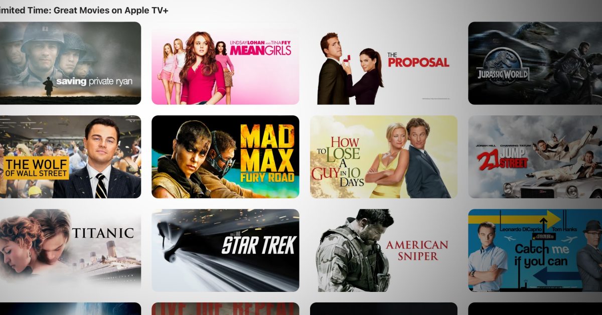 "Apple TV+ Offers 50 Free Movies for Limited Time Streaming"