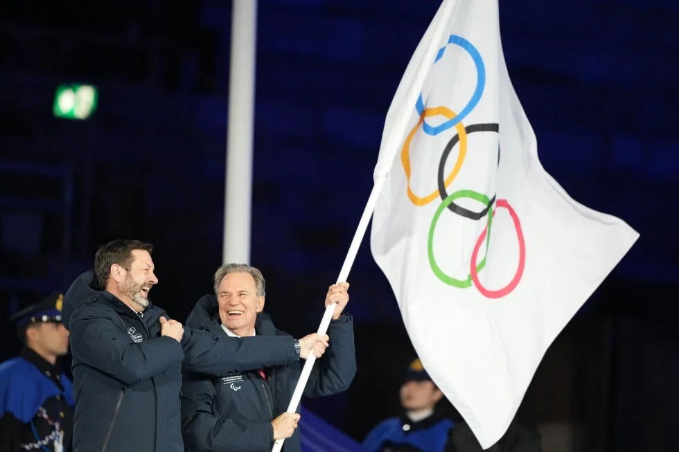 Flag handover seals end of Milan-Cortina 2026 at Verona’s arena