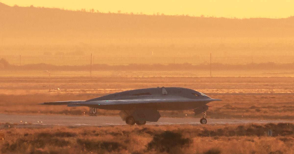 Featured image for "US Air Force's B-21 Raider: First Flight of the Futuristic Flying Wing Bomber"
