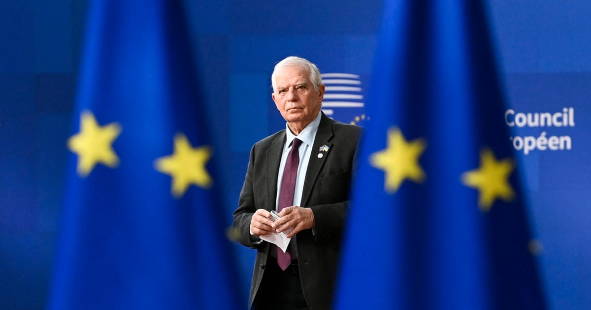 "EU's Top Diplomat Accuses Israel of Funding Hamas and Suggests Imposing Palestinian State"