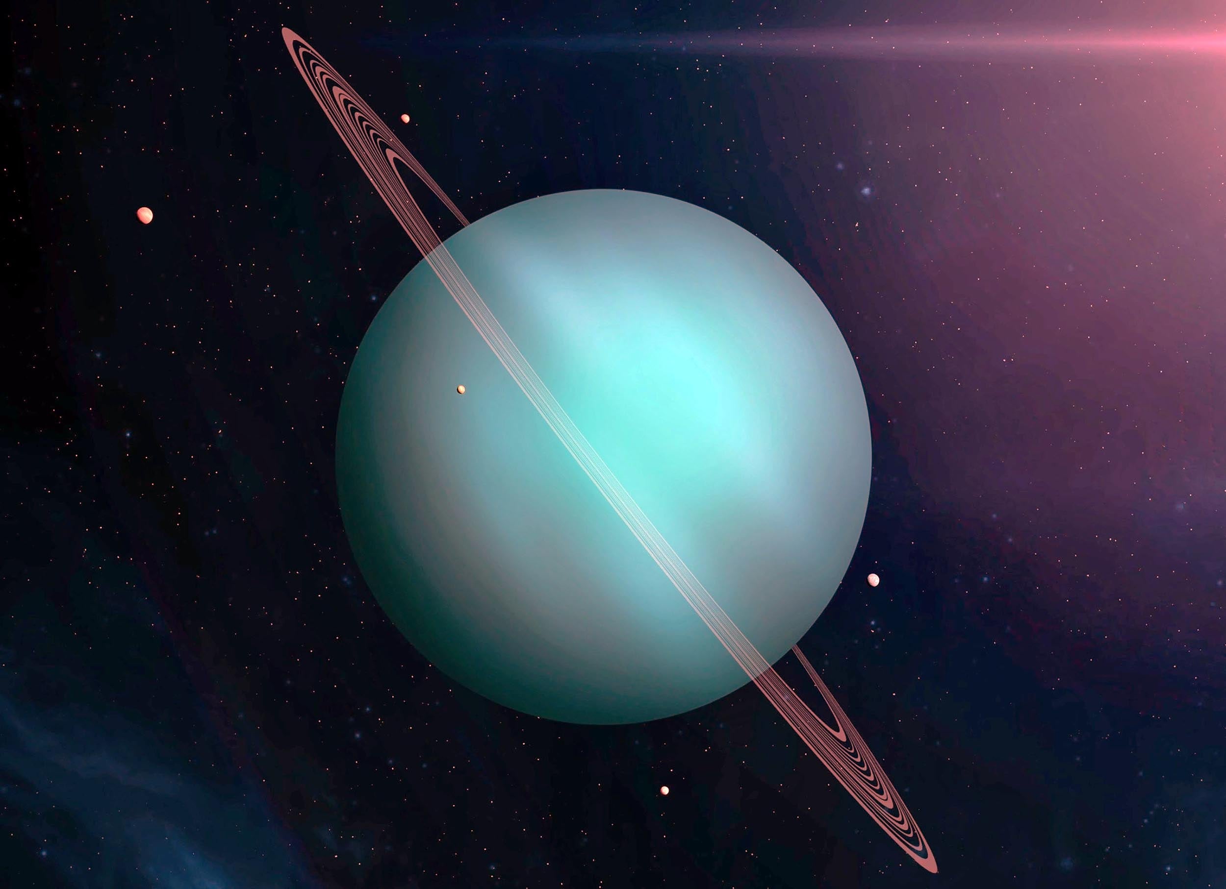 Featured image for Hubble Uncovers Surprising Surface Features and Dust Coatings on Uranus's Moons