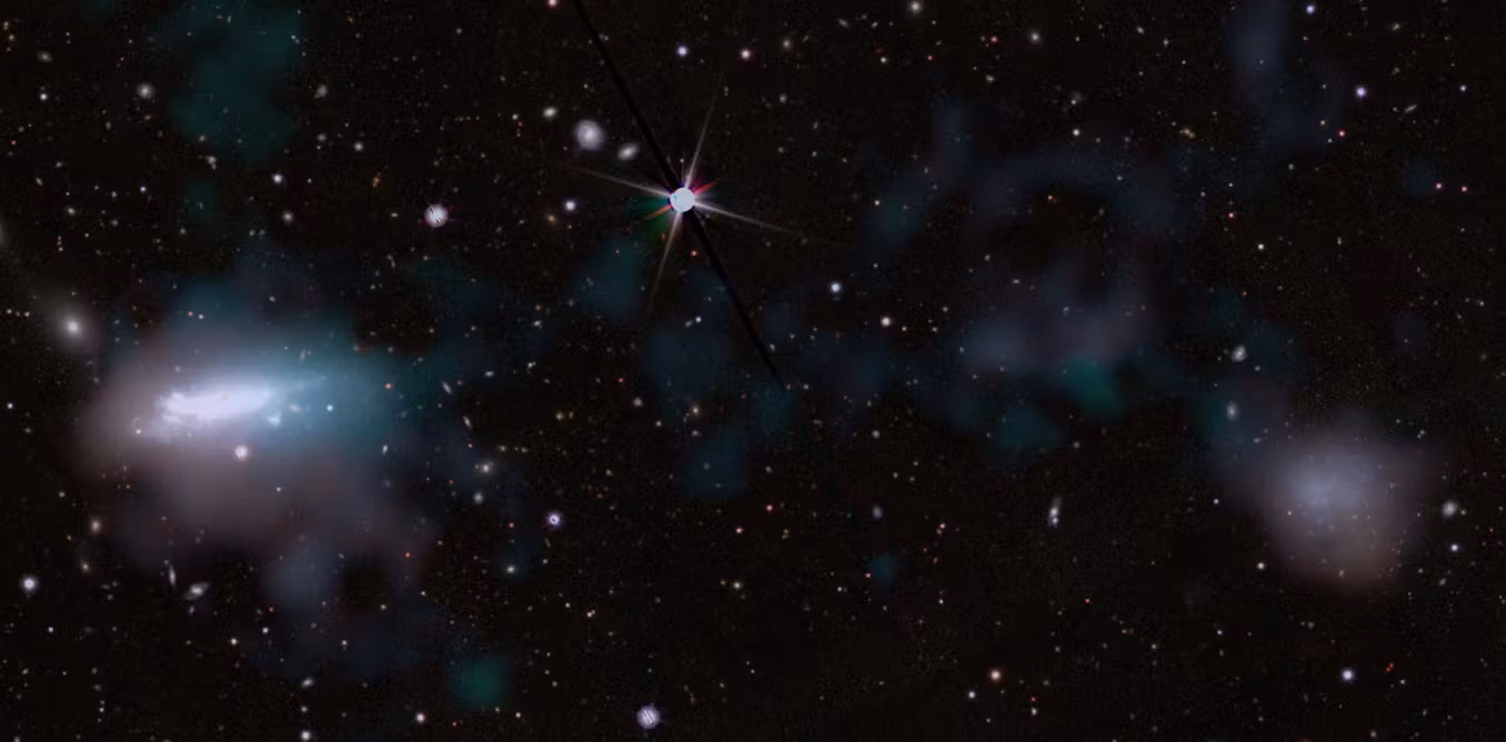 Featured image for New Gas Bridge Between Galaxies Reveals Cosmic Matter Cycle