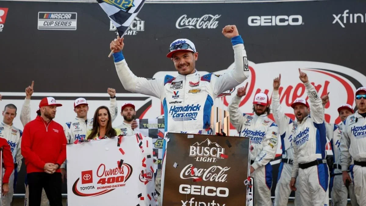 Kyle Larson Secures First Win of 2023 at Richmond Raceway.