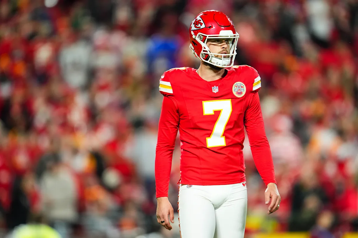 Featured image for Chiefs' Kicker Harrison Butker to Undergo Knee Surgery, Placed on IR