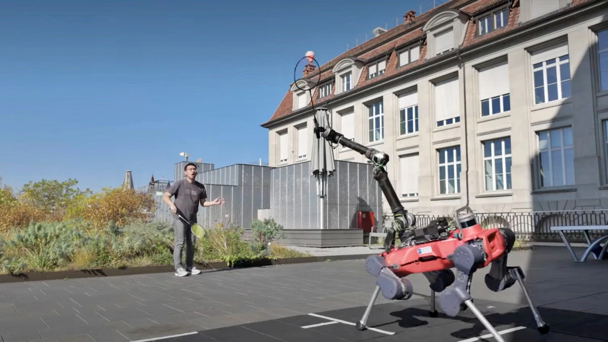 Featured image for AI Robot Dog Excels in Badminton Matches