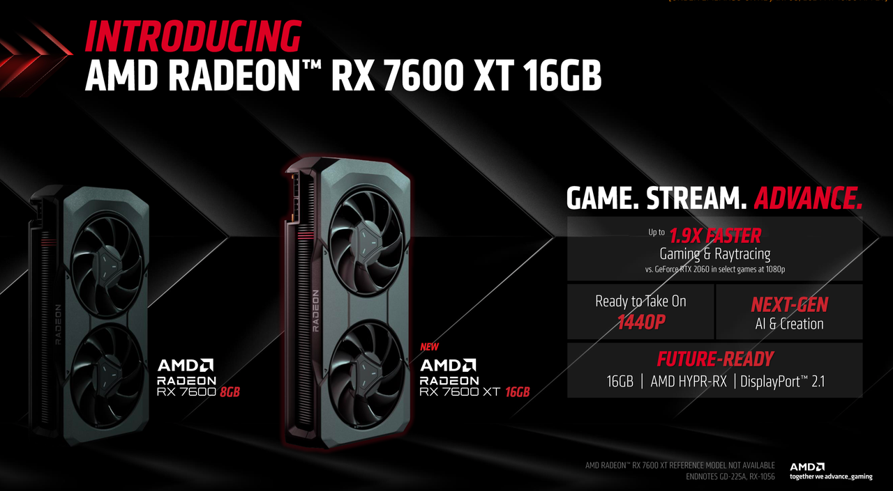 Featured image for "AMD Unveils Affordable 1440p-Ready RX 7600 XT GPU"
