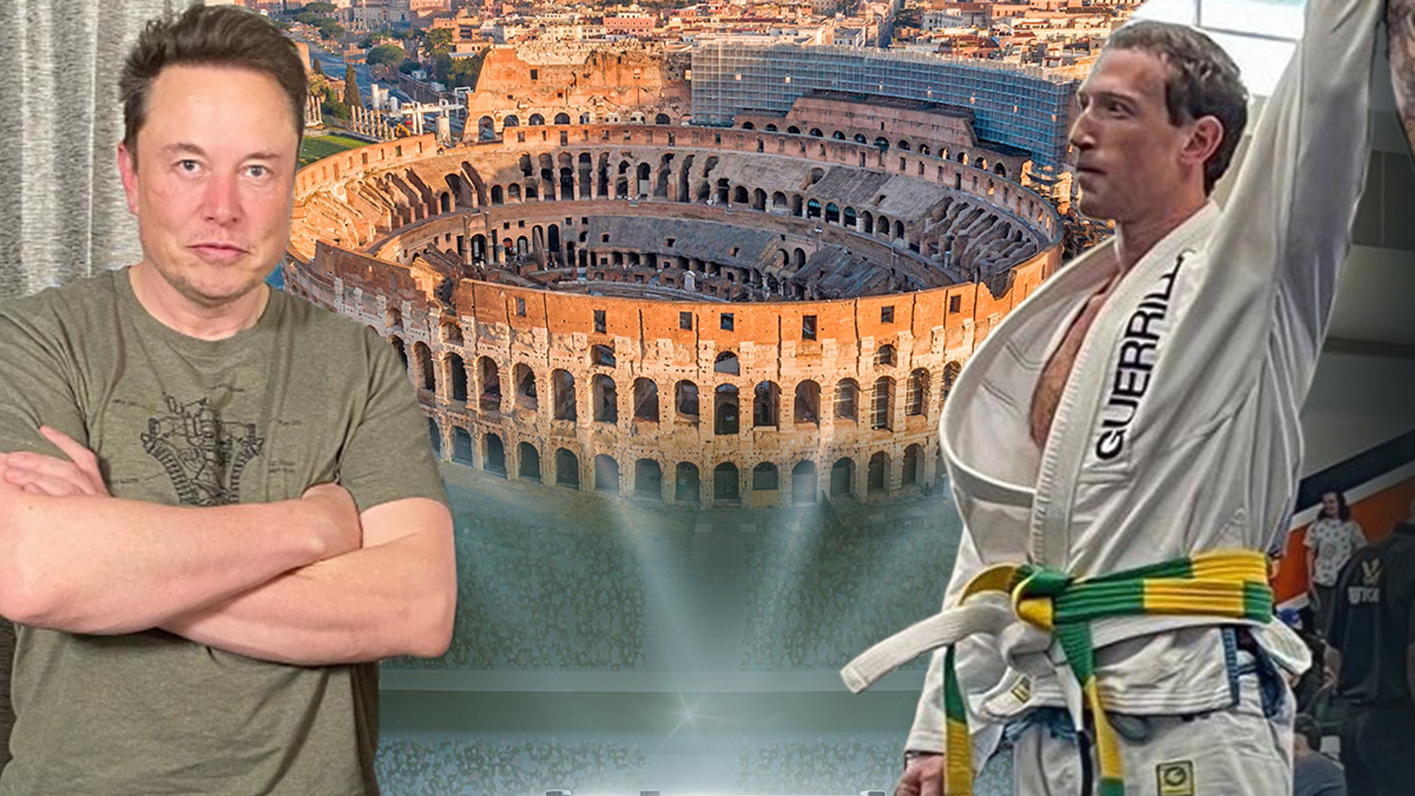 "Elon Musk and Mark Zuckerberg: The Colosseum Showdown"
