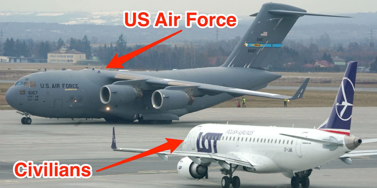 Rzeszów airport transformed into military hub during Russia-Ukraine conflict.