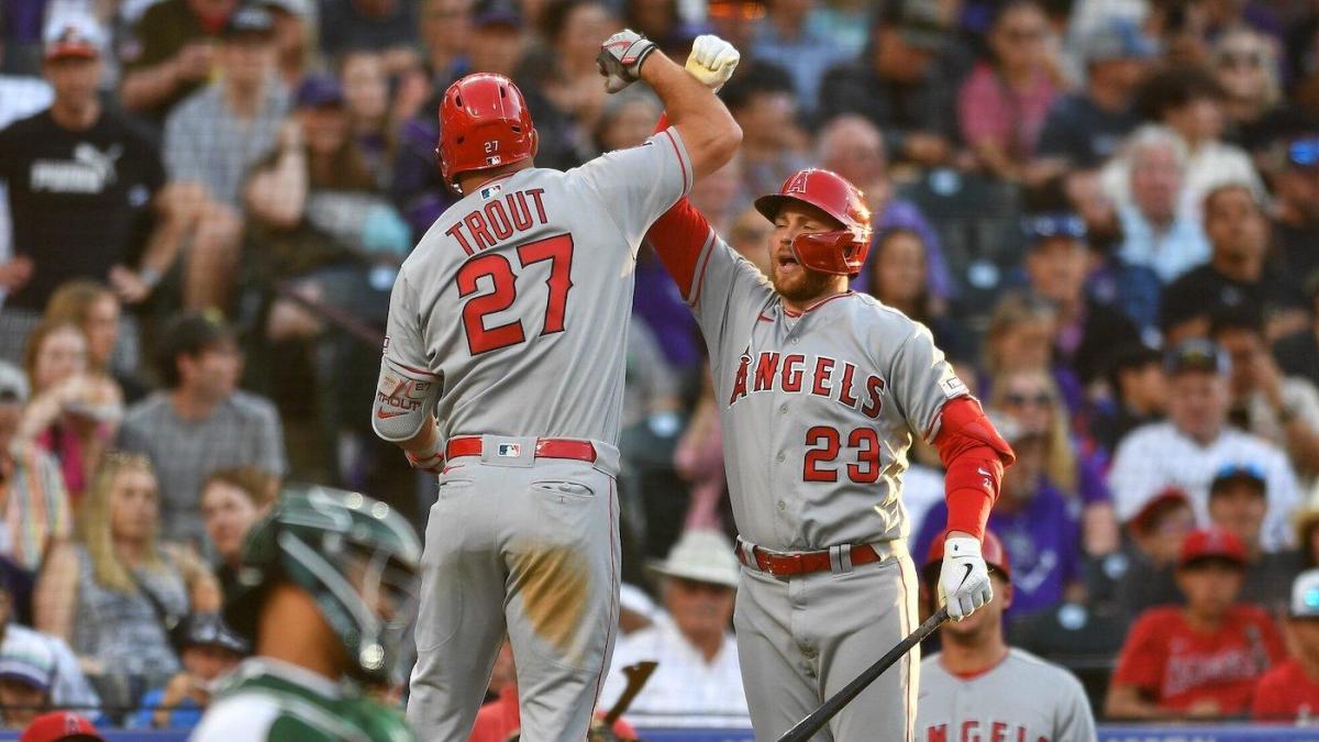 Angels shatter records in 25-1 victory over Rockies.