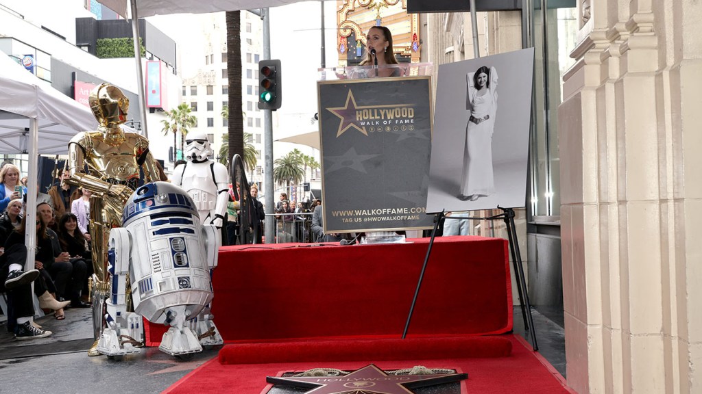 Featured image for Carrie Fisher's Legacy Honored at Hollywood Walk of Fame Ceremony with Emotional Tributes.