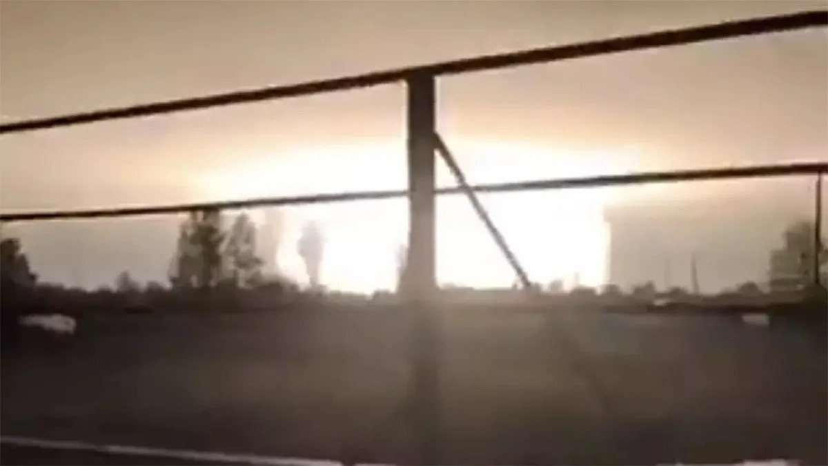 Russia Intensifies Military Strikes in Ukraine, Including Possible Rocket Storage Facility Detonation.