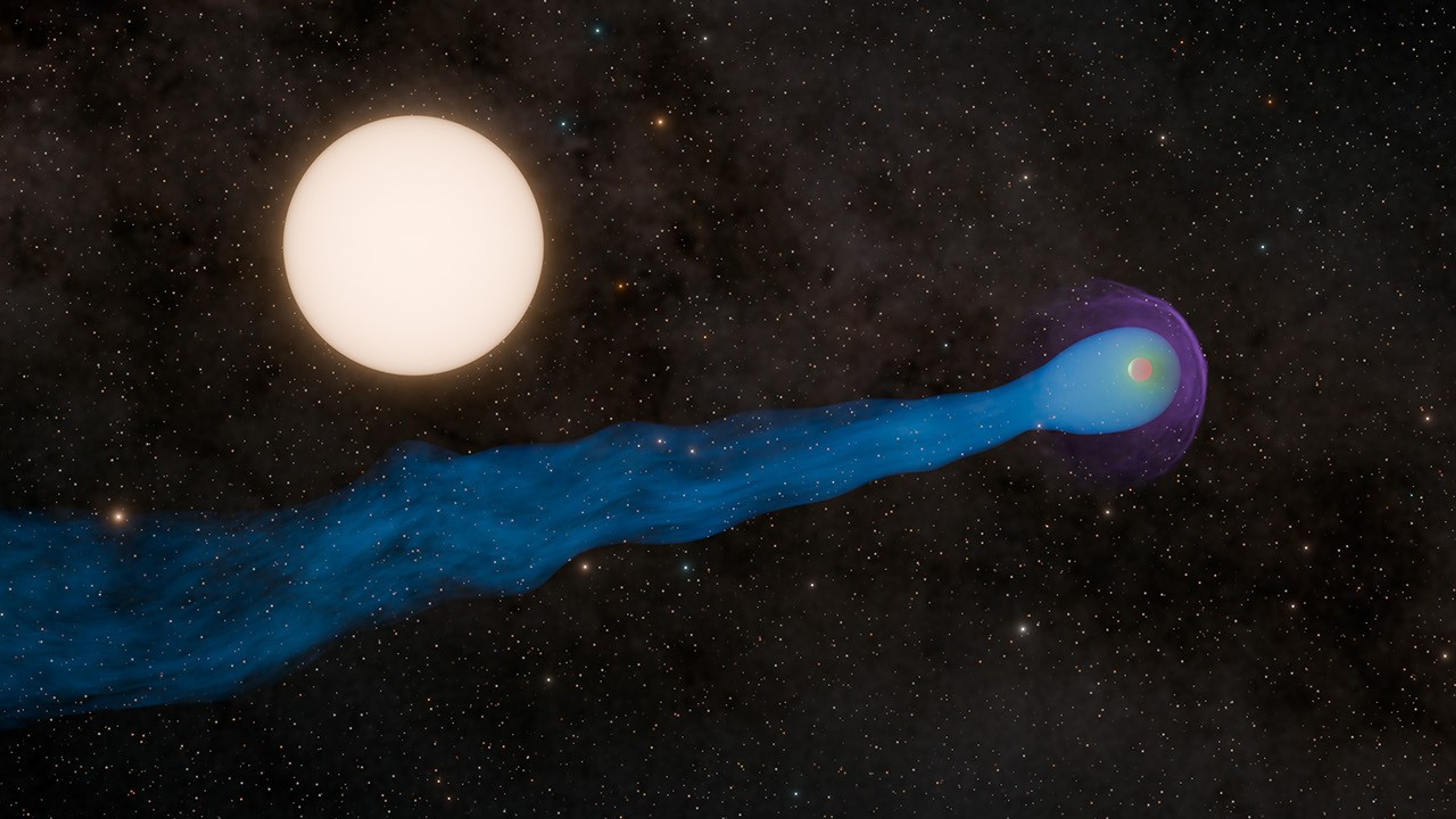 Featured image for Astronomers Spot Planet with Comet-Like Tail