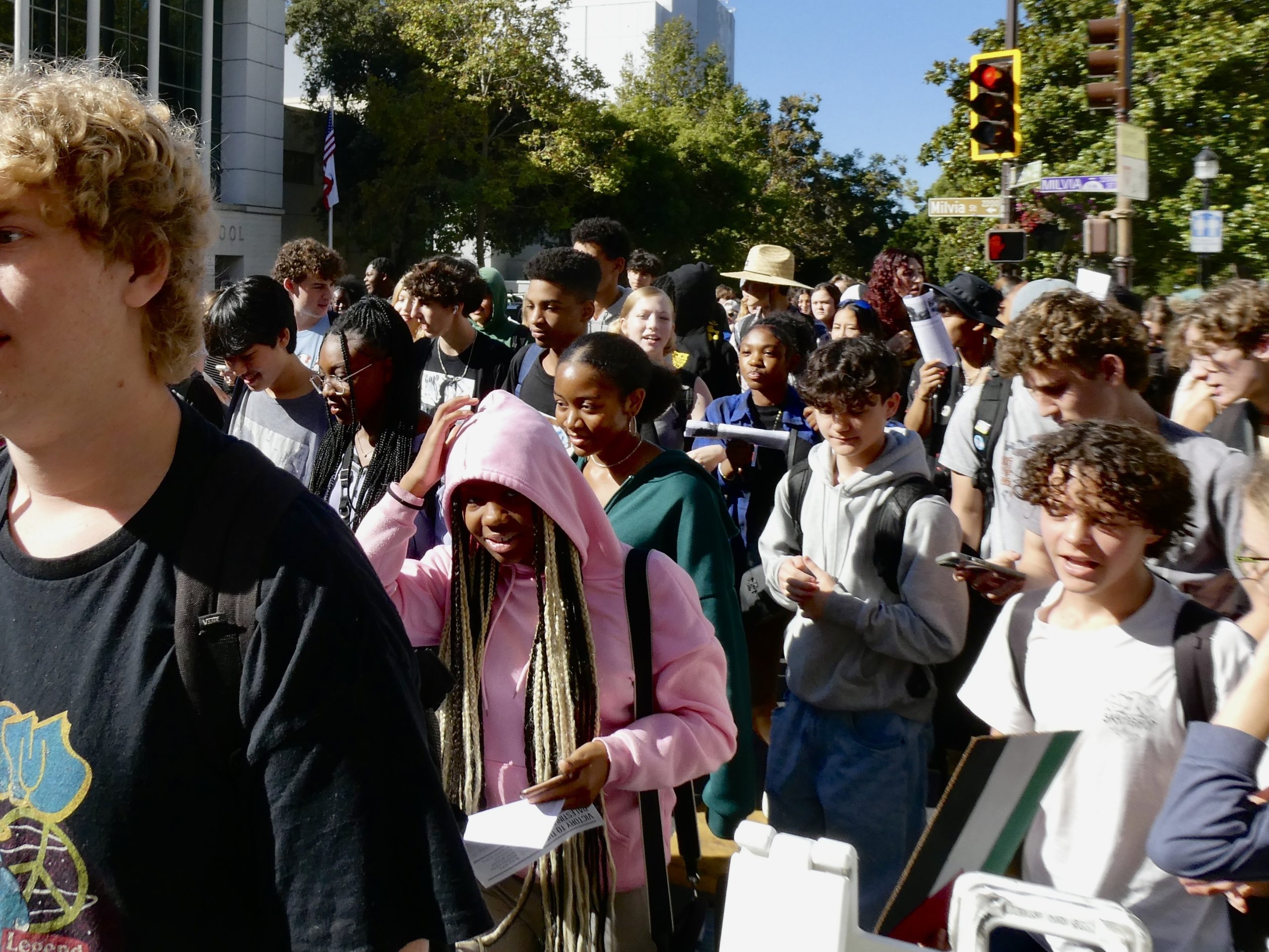 "Berkeley High Students Stage Walkout in Solidarity with Palestine"