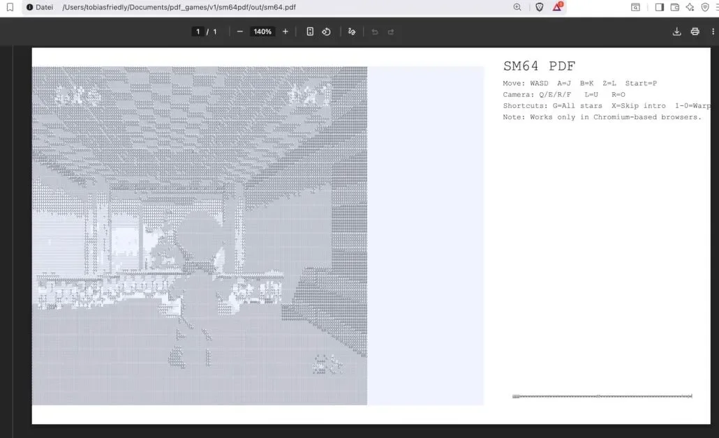 Gaming Goes Portable: Doom and Mario 64 in a PDF