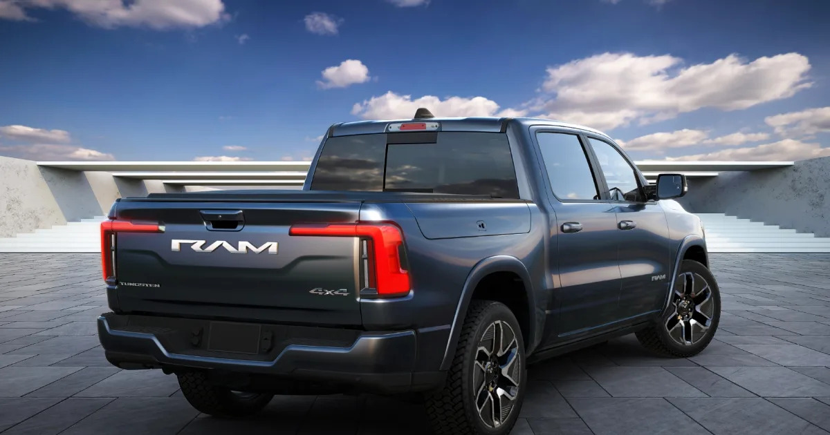 Featured image for Ram 1500 REV electric truck boasts impressive 500-mile range and 654 HP.