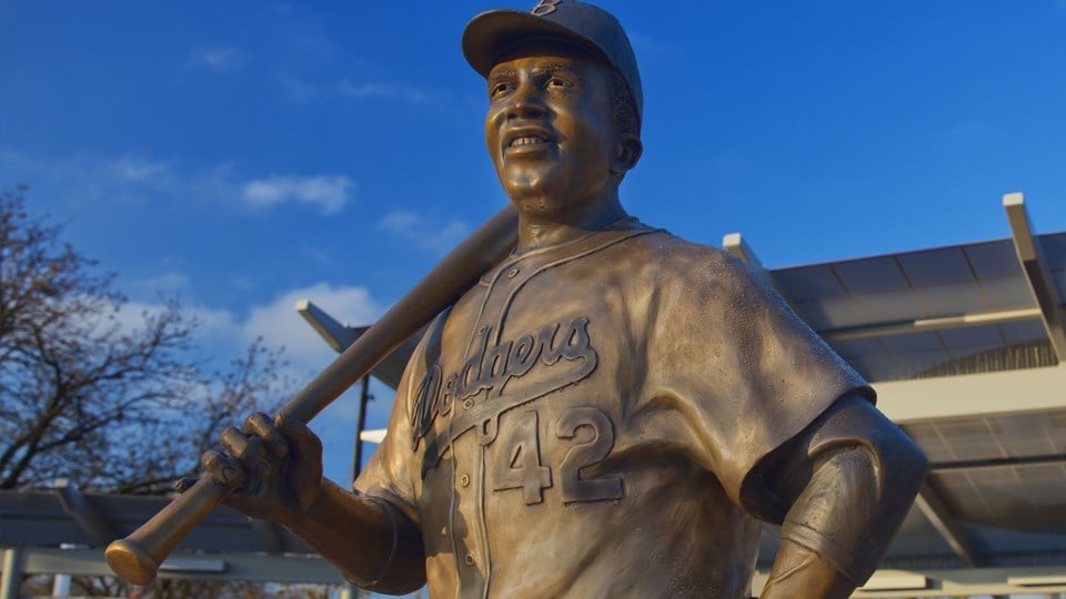 "Destroyed: Stolen Jackie Robinson Statue Found Burned in Wichita Park"