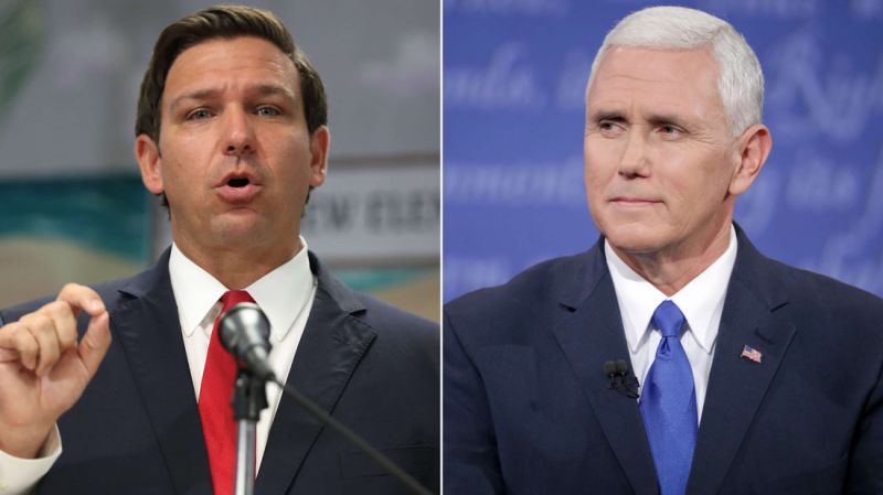 DeSantis faces criticism over Ukraine stance from Pence, Harris, and opinion writers.