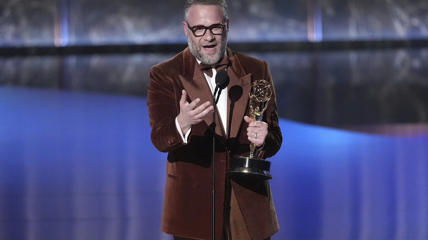 Featured image for Seth Rogen and Jean Smart Celebrate Emmy Wins at 2025 Awards