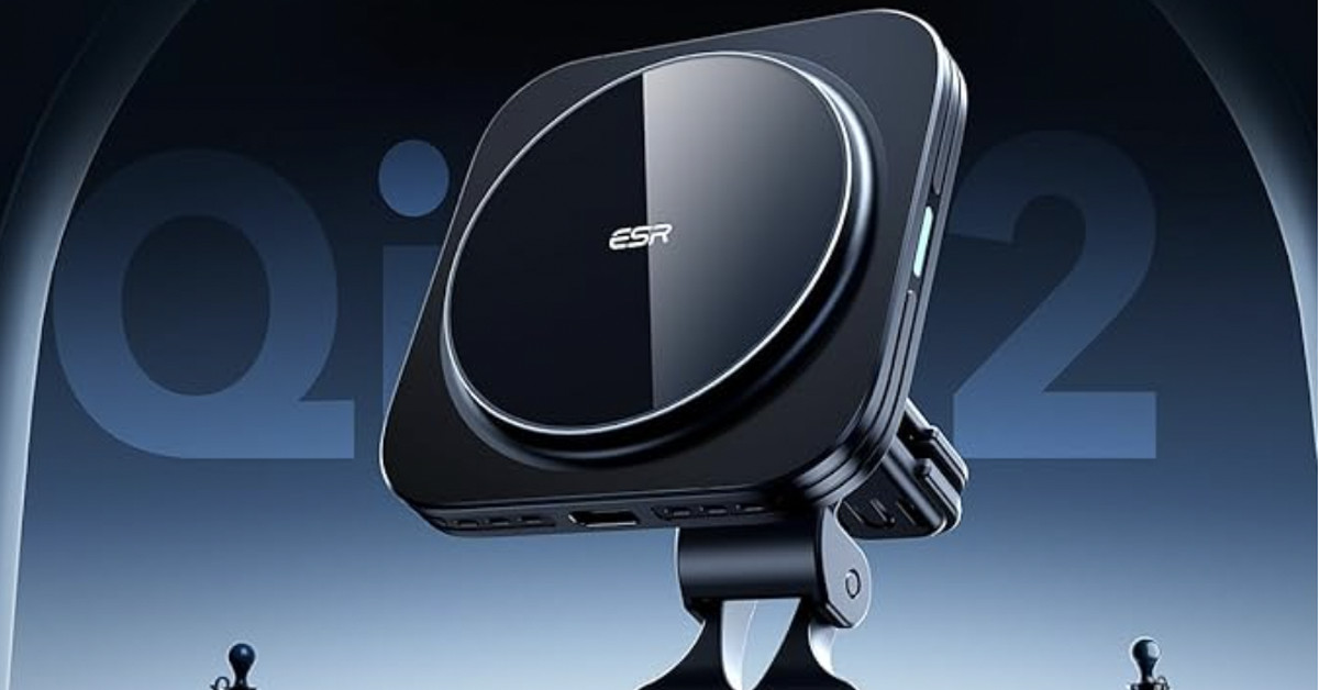 Featured image for "ESR Unveils Affordable 15W Qi2 Car Mount for Fast iPhone Charging"