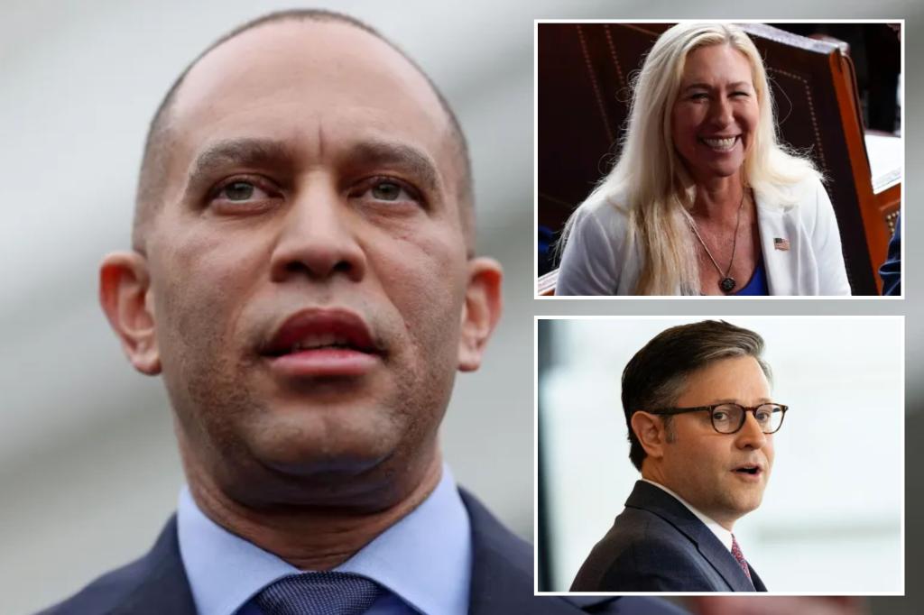 "NY Rep. Hakeem Jeffries Suggests Democratic Support to Protect Speaker Johnson from GOP Revolt"