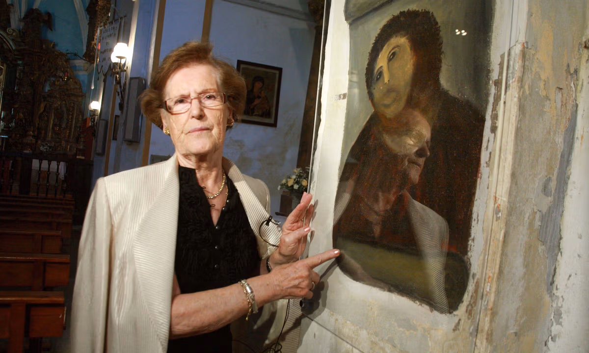 Featured image for Cecilia Giménez, the 'Monkey Christ' artist, dies at 94