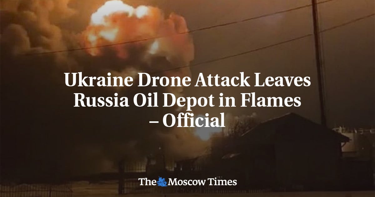 Featured image for "Ukrainian Drone Attack Sets Russian Oil Depot Ablaze"