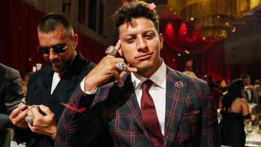 Featured image for Patrick Mahomes steals the show at Chiefs' Super Bowl ring ceremony.