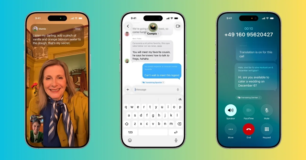 Apple Launches AI-Powered Live Translation for Messages, FaceTime, and Calls