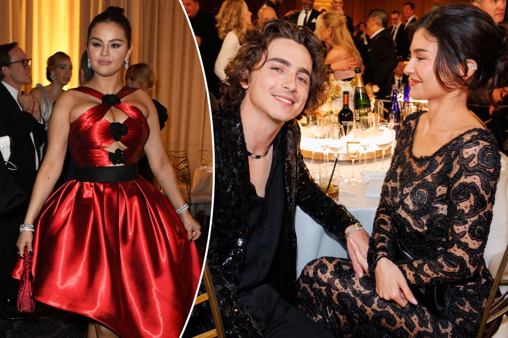 "Golden Globes Drama: Selena Gomez, Kylie Jenner, and Timothée Chalamet's Alleged Feud Unveiled"